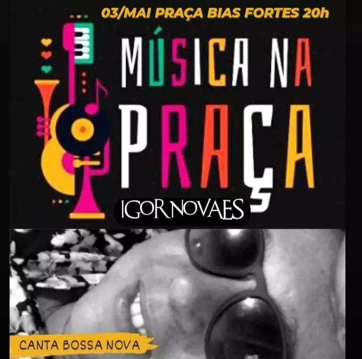 Música na Praça: Igor Novaes se apresenta na noite dessa sexta-feira na Praça Bias Fortes